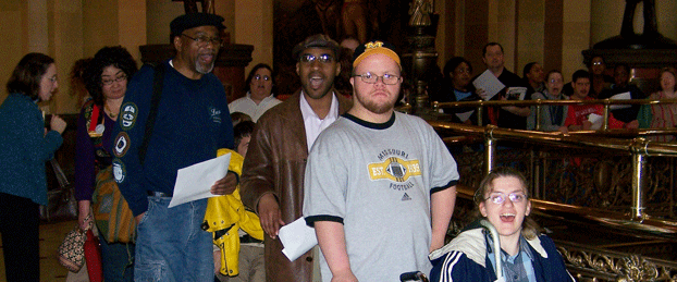 self-advocates deliver petitions