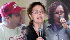 collage of people speaking