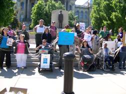 Save the Safety Net rally outside